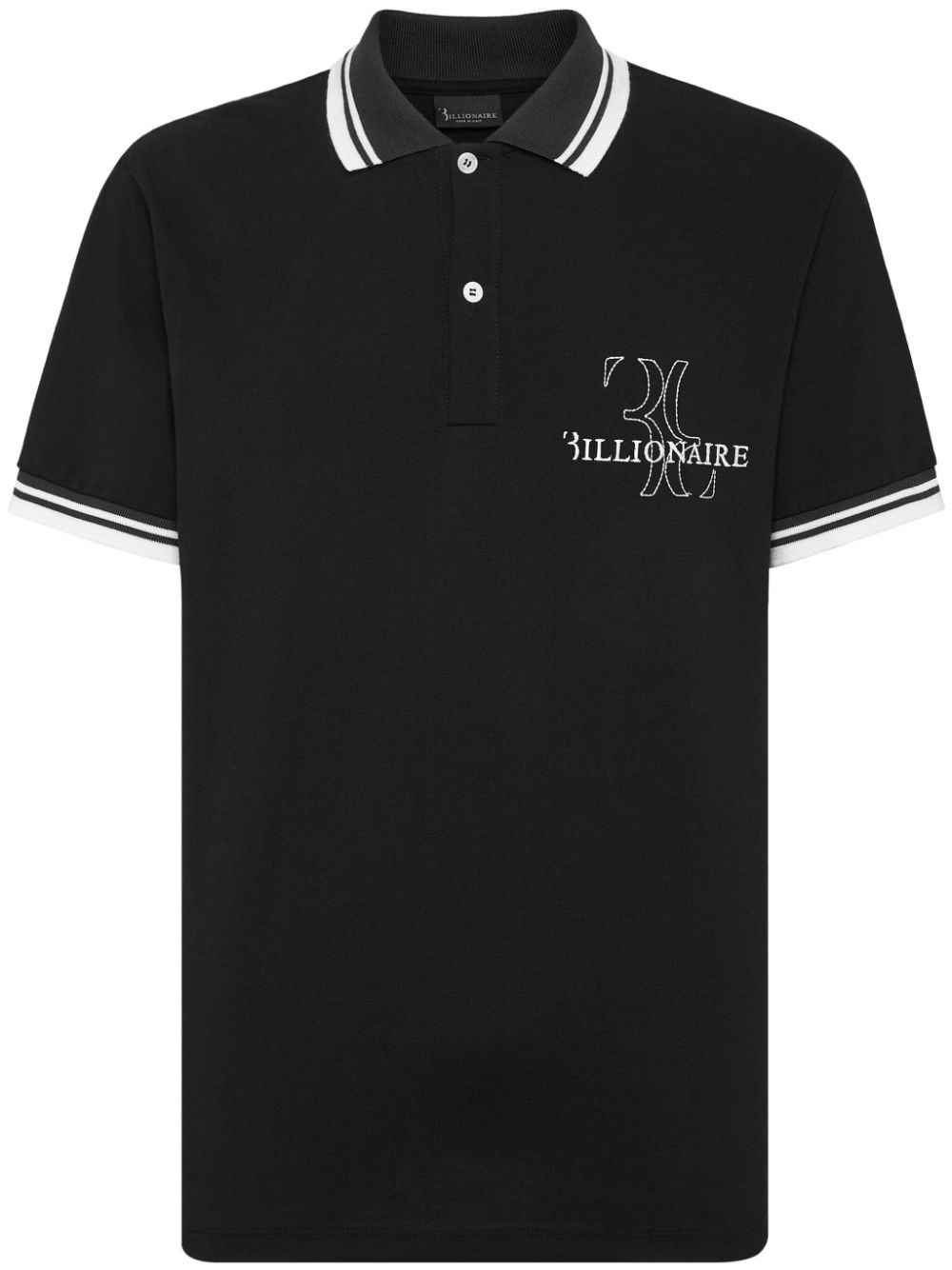Billionaire logo-embroidered polo shirt - Black von Billionaire
