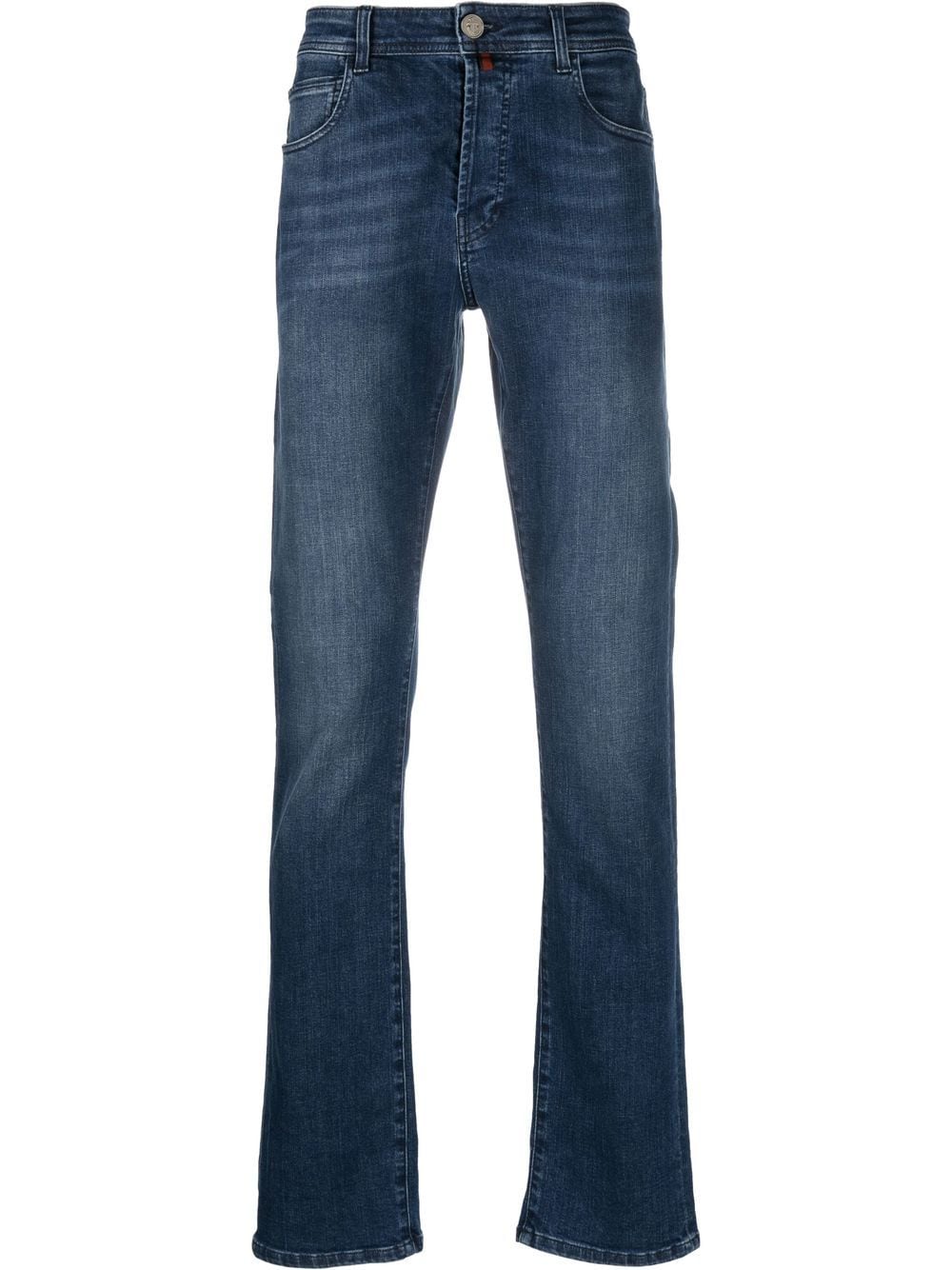 Billionaire logo-embroidered straight-leg jeans - Blue von Billionaire