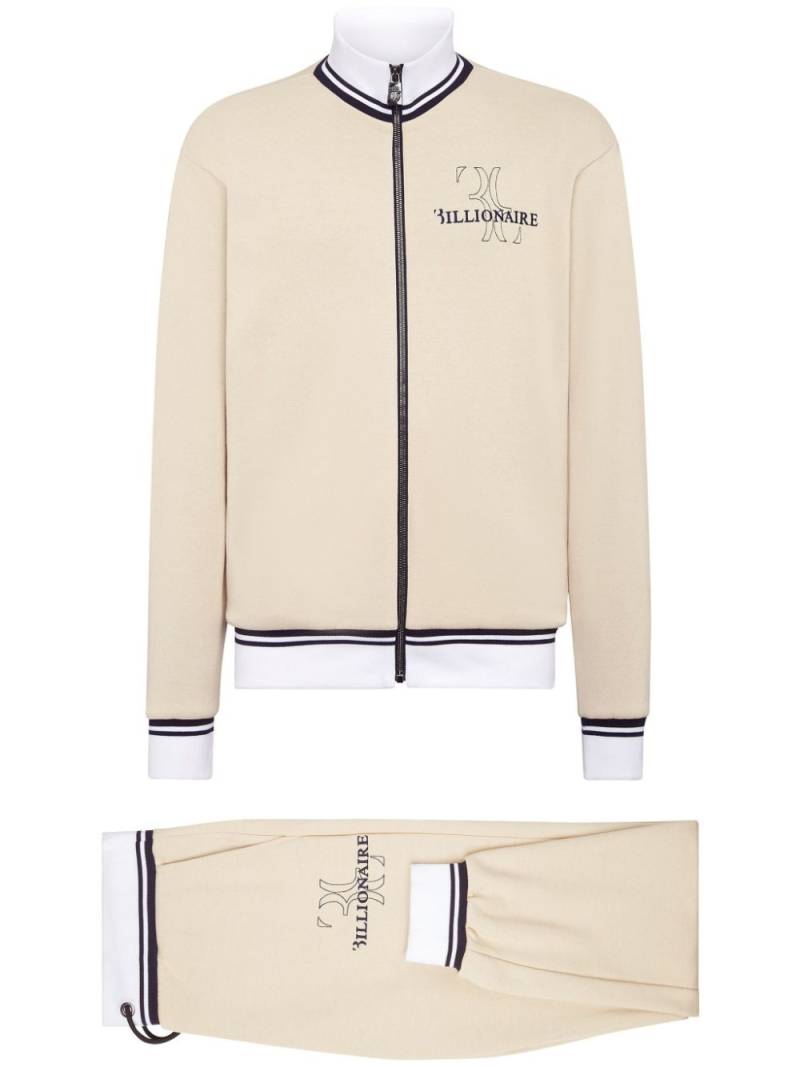 Billionaire logo-embroidered tracksuit (set of two) - Neutrals von Billionaire