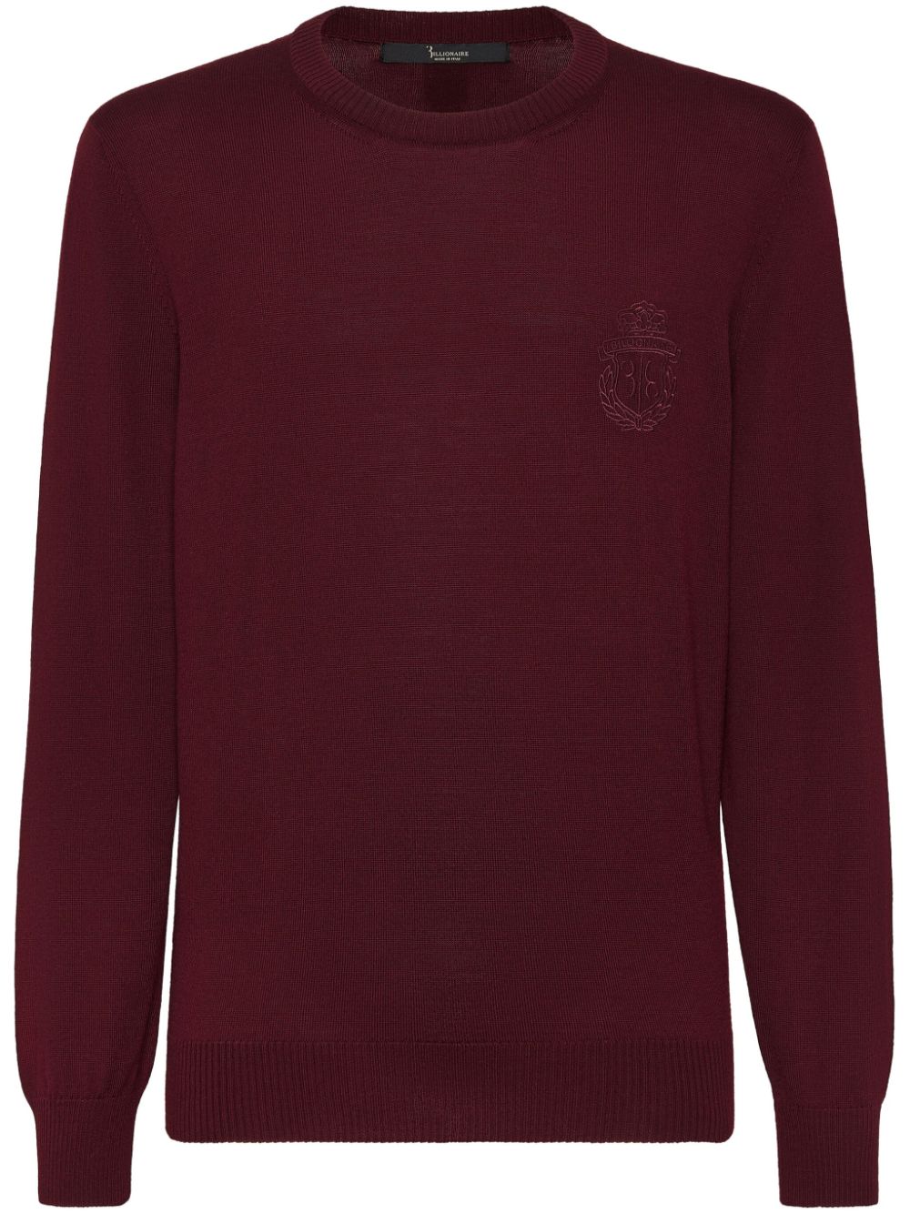 Billionaire logo-embroidered wool jumper von Billionaire