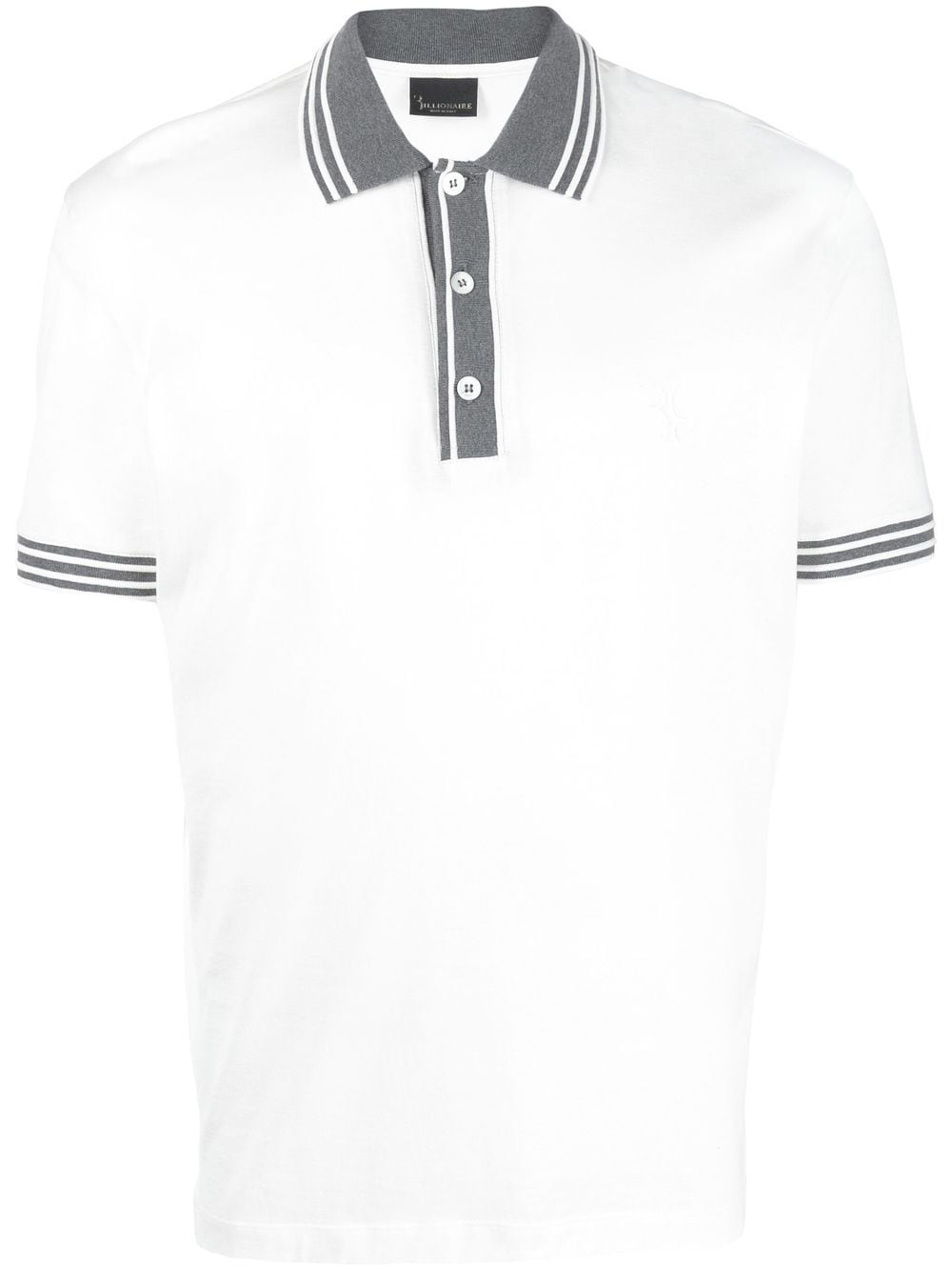 Billionaire logo-jacquard polo shirt - White von Billionaire