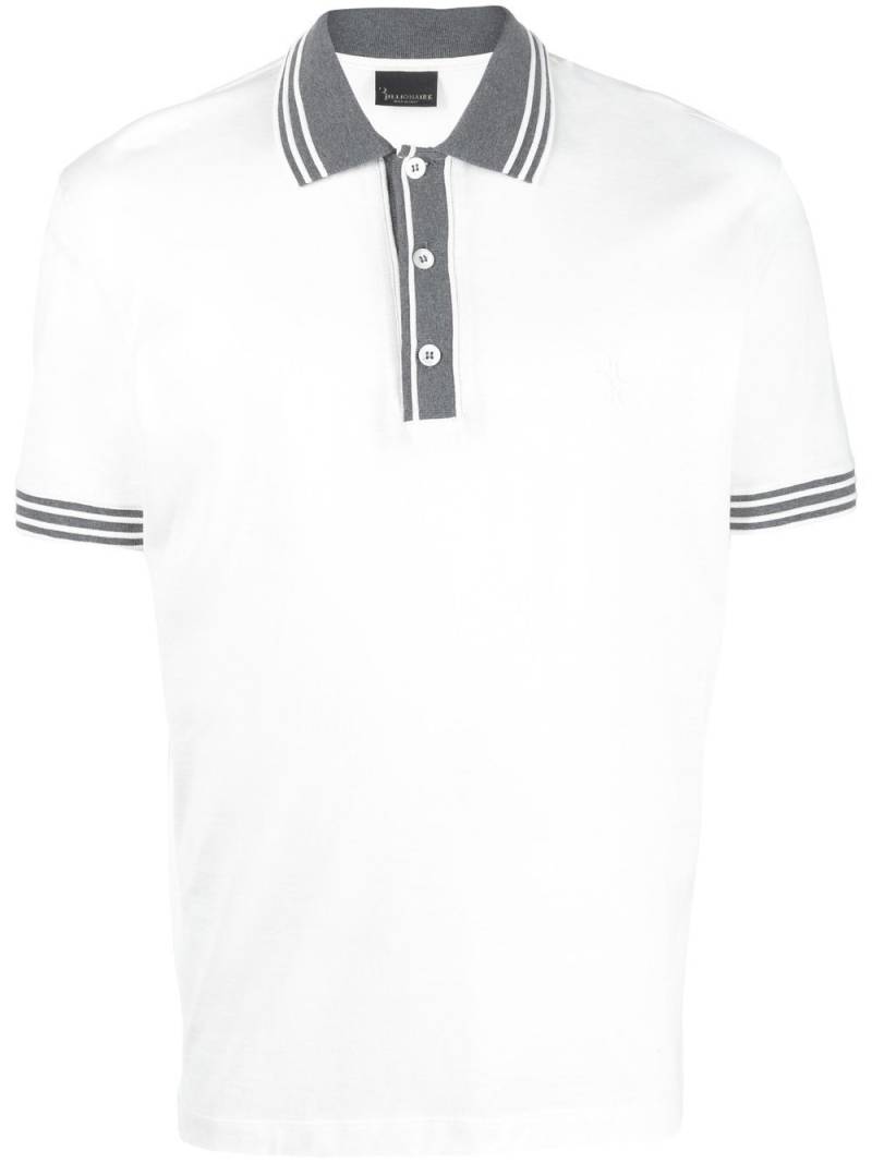 Billionaire logo-jacquard polo shirt - White von Billionaire