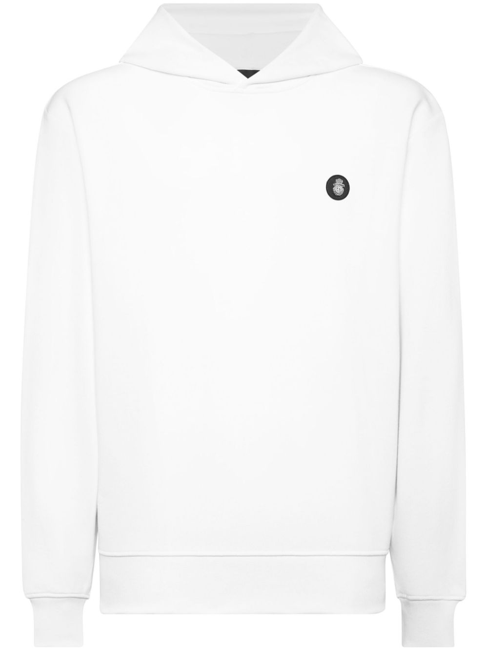 Billionaire logo-patch crew-neck hoodie - White von Billionaire