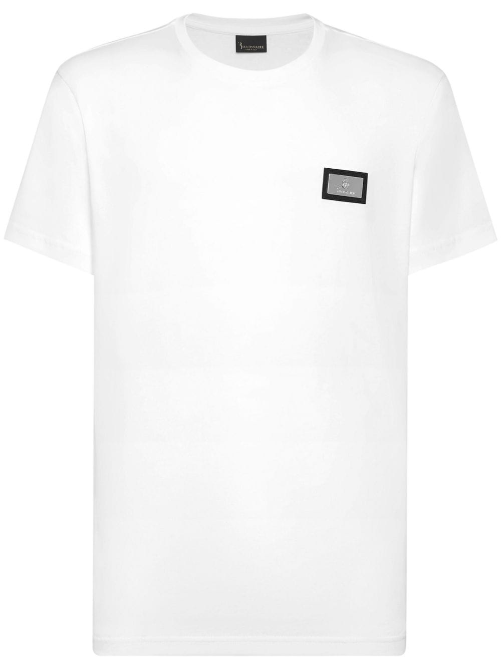 Billionaire logo plaque cotton T-shirt - White von Billionaire