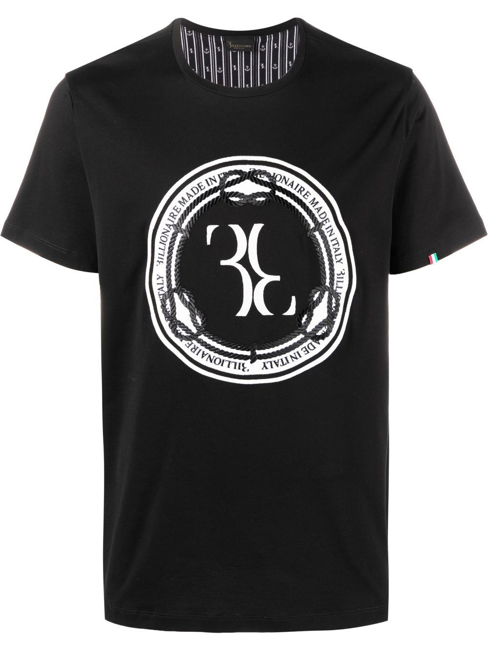 Billionaire logo-print T-shirt - Black von Billionaire