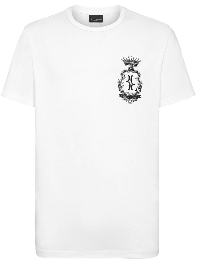 Billionaire logo-print cotton T-Shirt - White von Billionaire