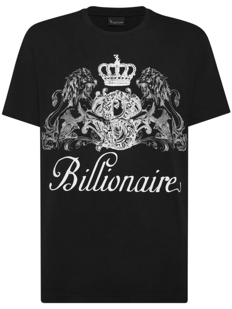 Billionaire logo-print cotton T-shirt - Black von Billionaire