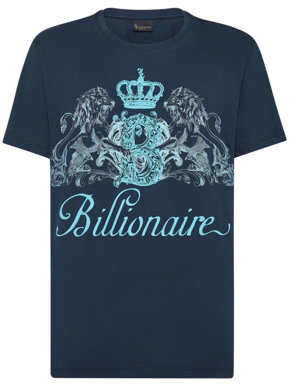 Billionaire logo-print cotton T-shirt - Blue von Billionaire