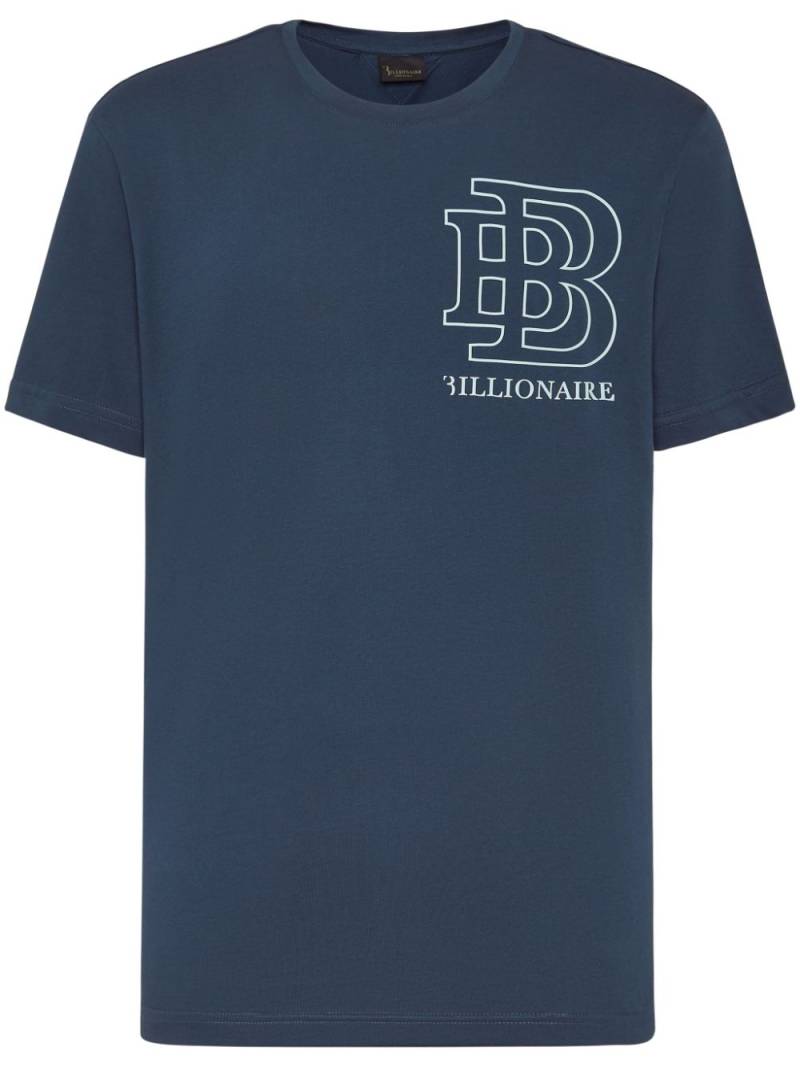 Billionaire logo-print cotton T-shirt - Blue von Billionaire