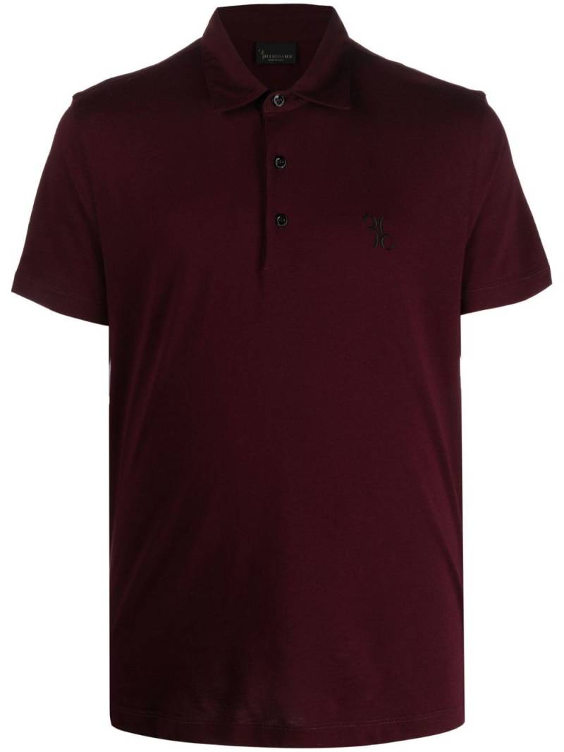 Billionaire logo-print cotton polo shirt - Purple von Billionaire