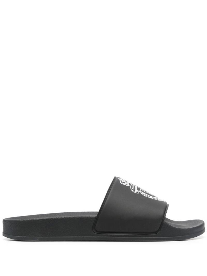 Billionaire logo-print slides - Black von Billionaire