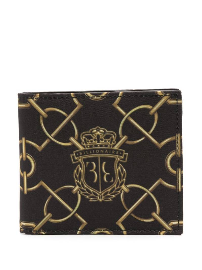 Billionaire logo-print wallet - Black von Billionaire