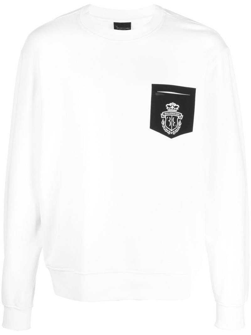 Billionaire long-sleeve cotton sweatshirt - White von Billionaire