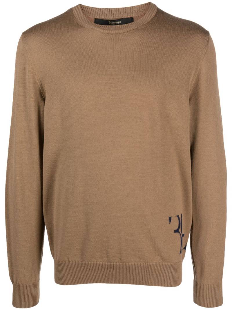 Billionaire merino-blend jumper - Neutrals von Billionaire