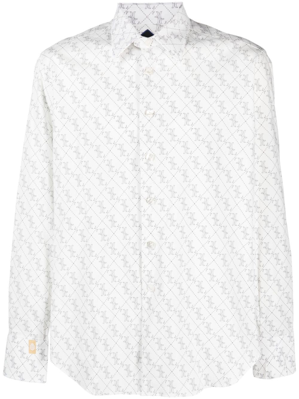 Billionaire monogram-print long-sleeve shirt - White von Billionaire