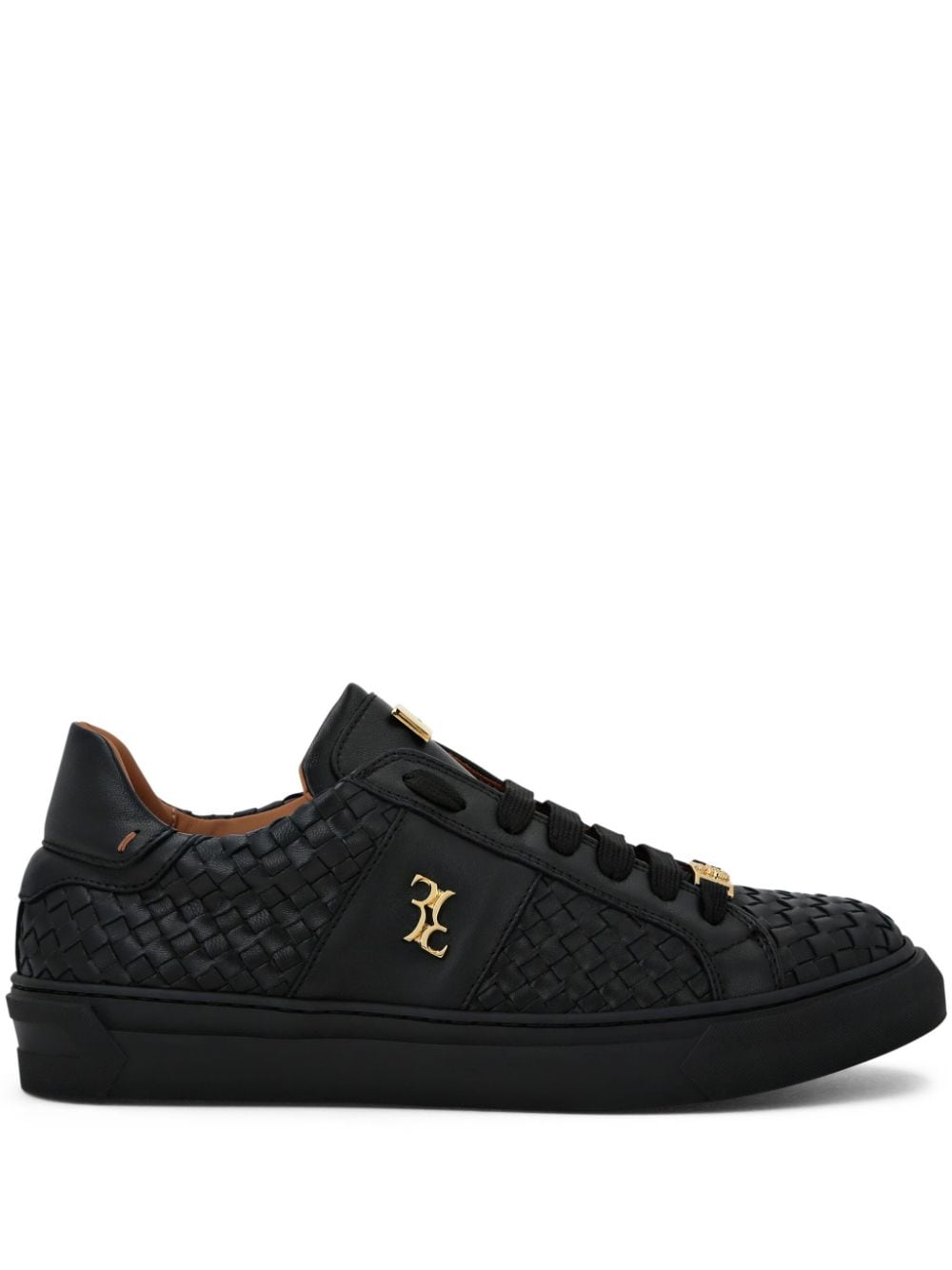 Billionaire nappa low-top sneakers - Black von Billionaire