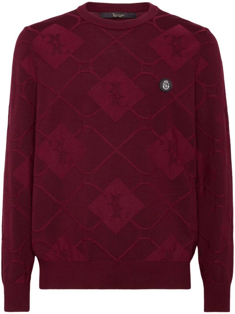 Billionaire silk-merino wool blend jumper - Red von Billionaire