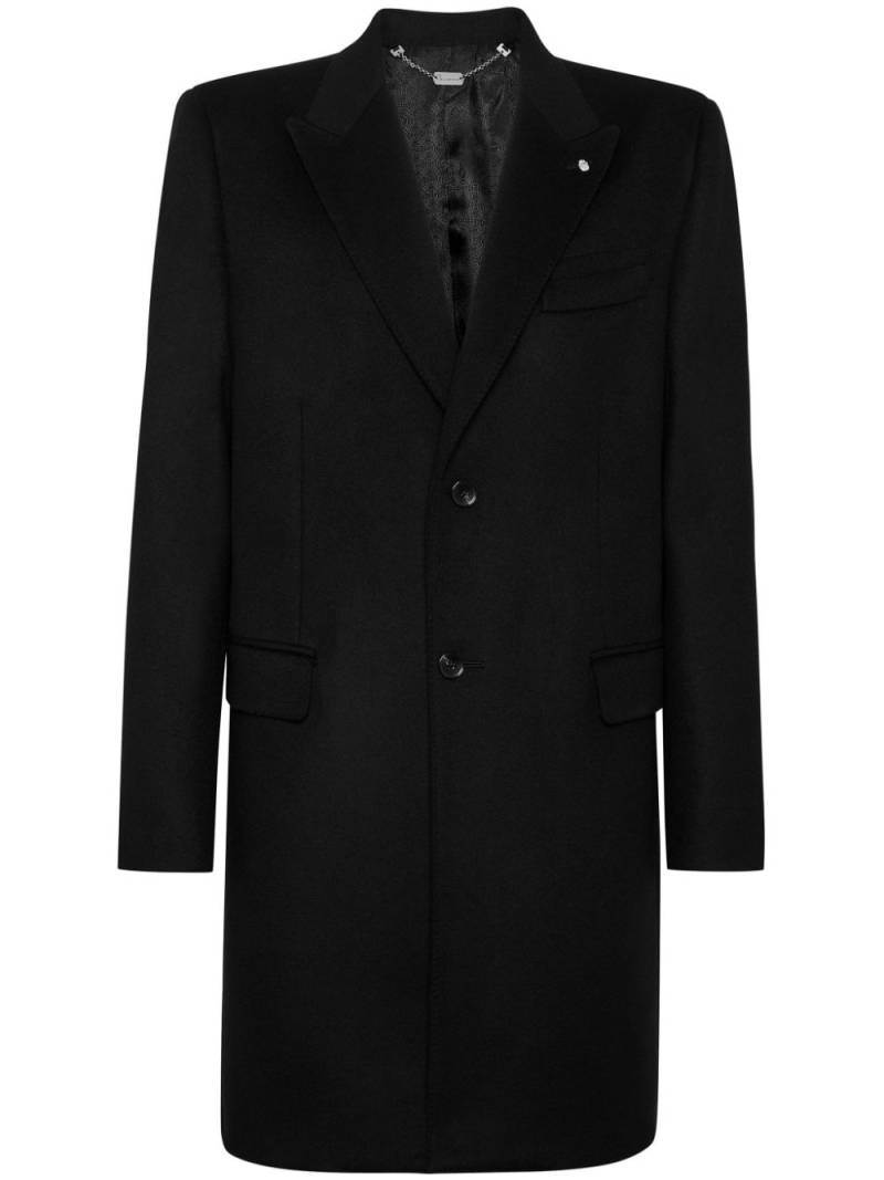 Billionaire single-breasted felted coat - Black von Billionaire