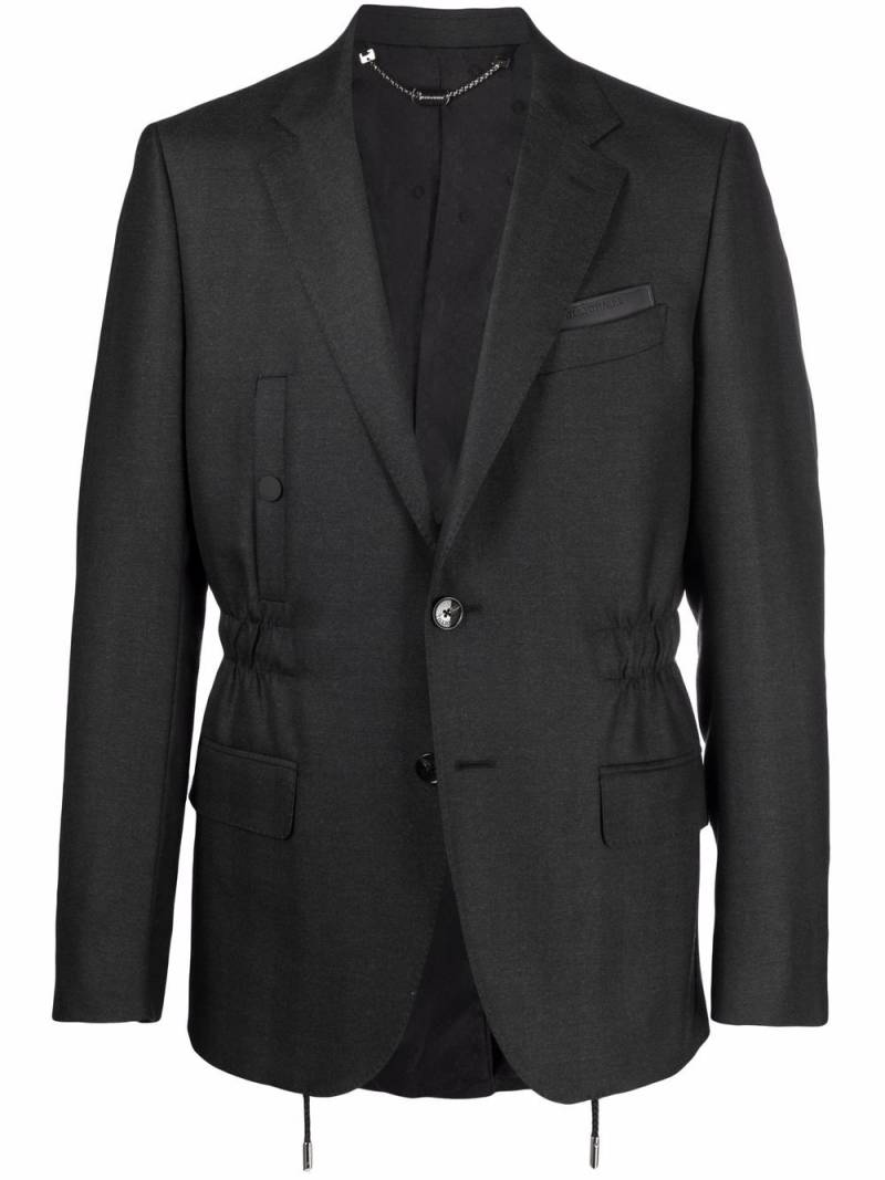 Billionaire single-breasted fitted blazer - Grey von Billionaire