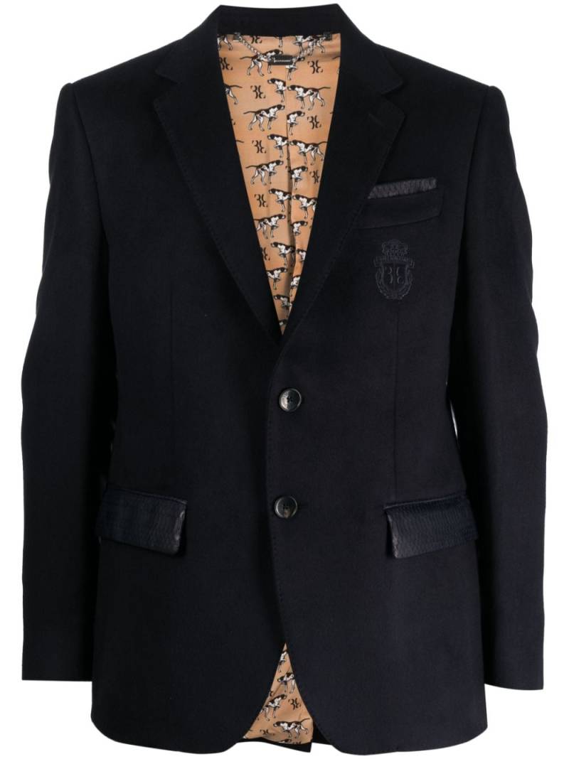 Billionaire single-breasted silk blazer - Blue von Billionaire