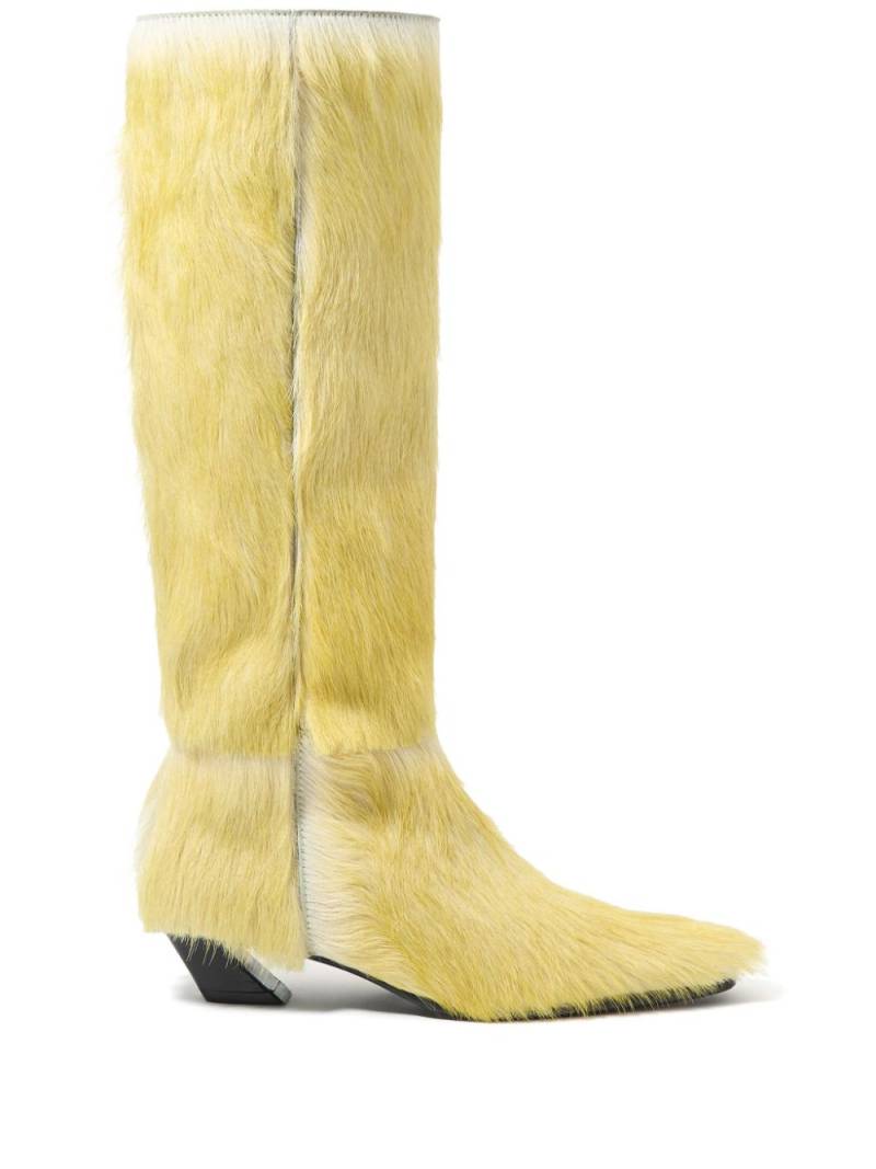 Bimba y Lola 40mm fur boots - Yellow von Bimba y Lola