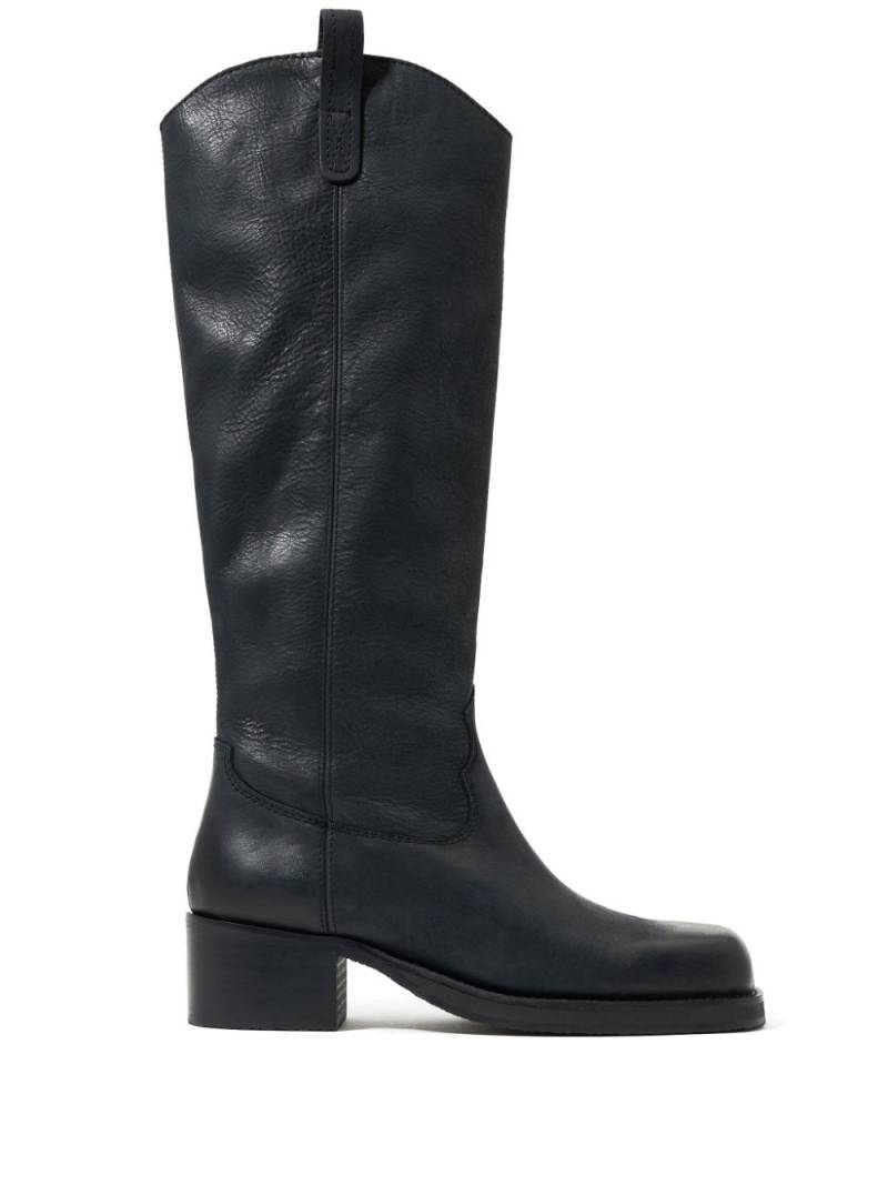 Bimba y Lola 45mm leather cowboy boots - Black von Bimba y Lola