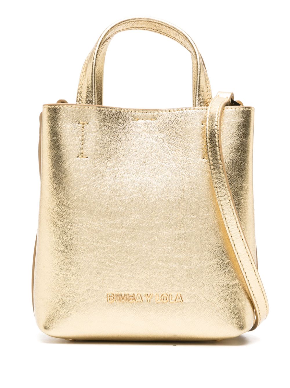 Bimba y Lola Chihuahua leather crossbody bag - Gold von Bimba y Lola