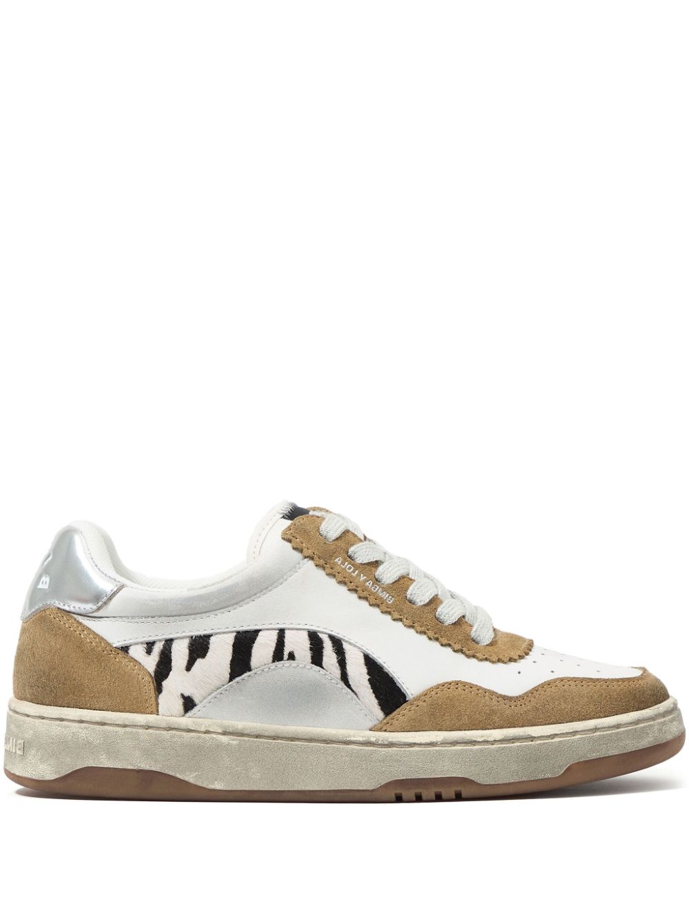 Bimba y Lola Cupsole leather sneakers - White von Bimba y Lola