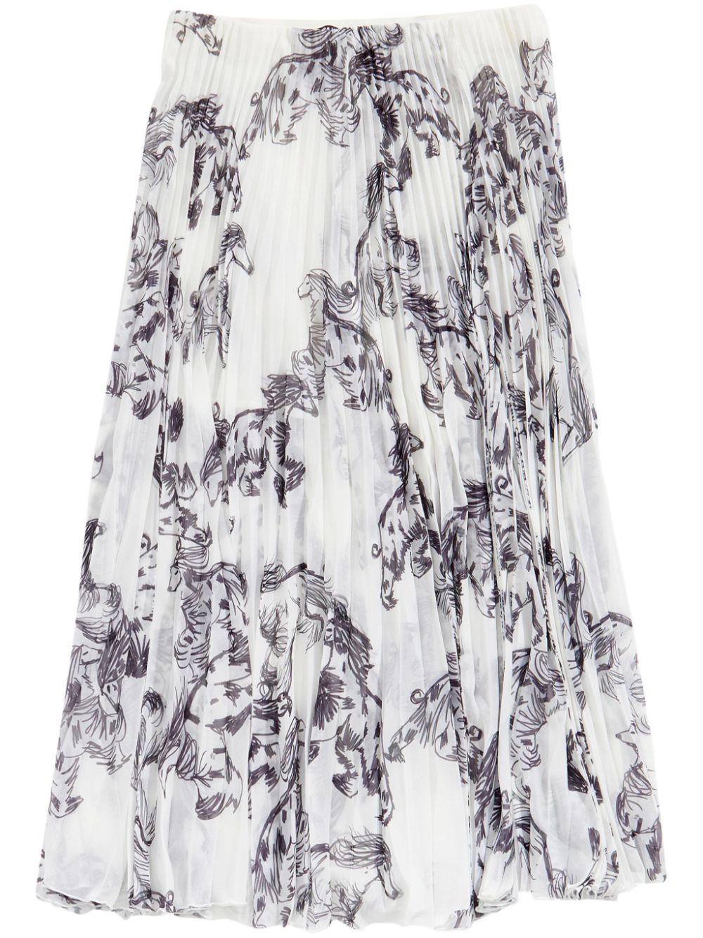 Bimba y Lola Greyhound pleated midi skirt - White von Bimba y Lola