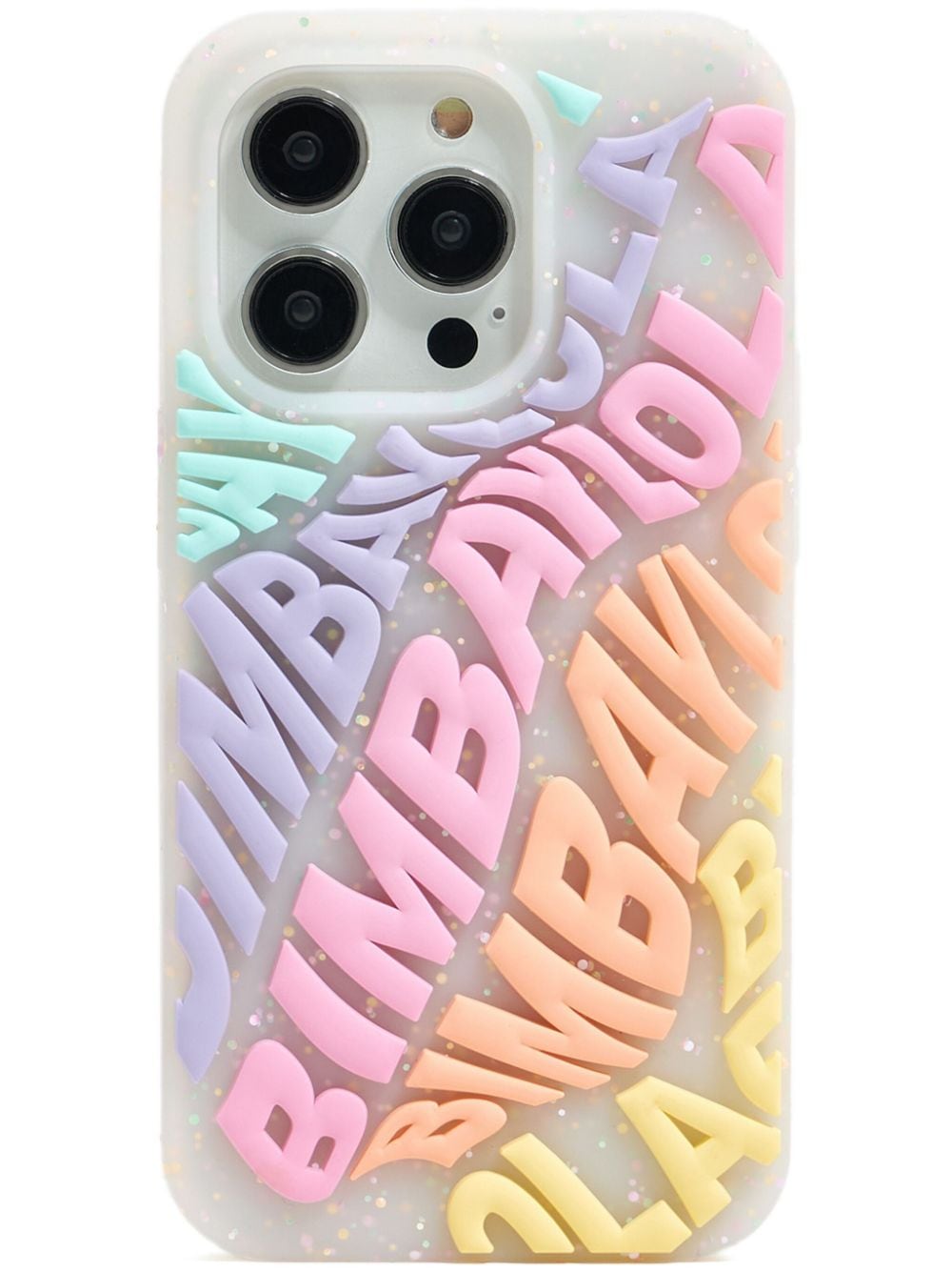 Bimba y Lola Iphone 14 Pro logo-embossed case - White von Bimba y Lola