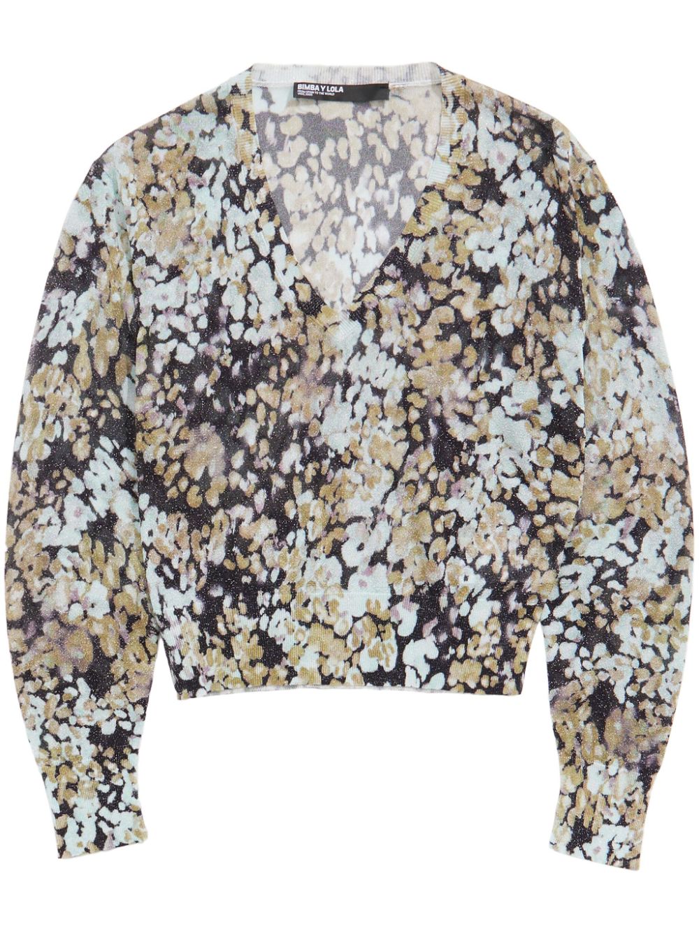 Bimba y Lola Leomimosa-print sweater - Black von Bimba y Lola