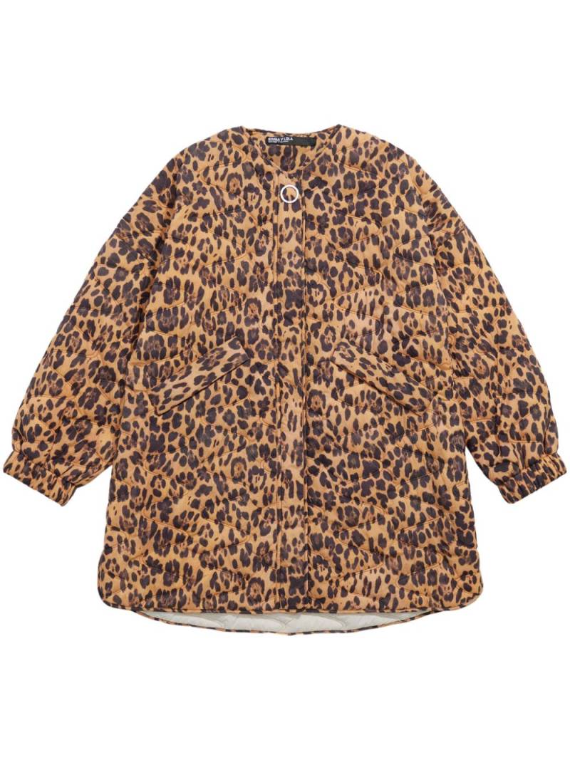 Bimba y Lola Leopard-print padded jacket - Brown von Bimba y Lola