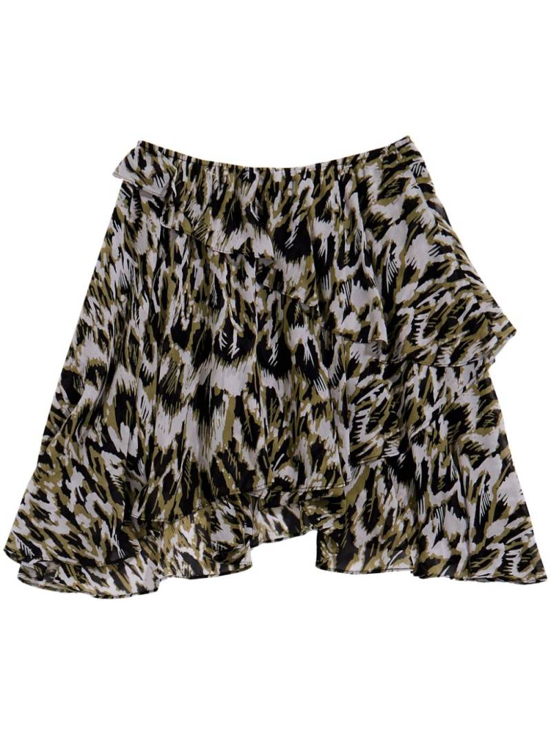 Bimba y Lola Plumancha-print mini skirt - Green von Bimba y Lola