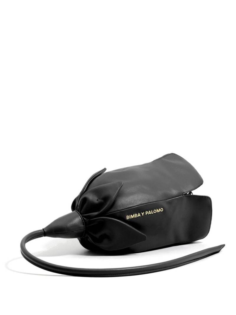 Bimba y Lola Rose leather tote bag - Black von Bimba y Lola