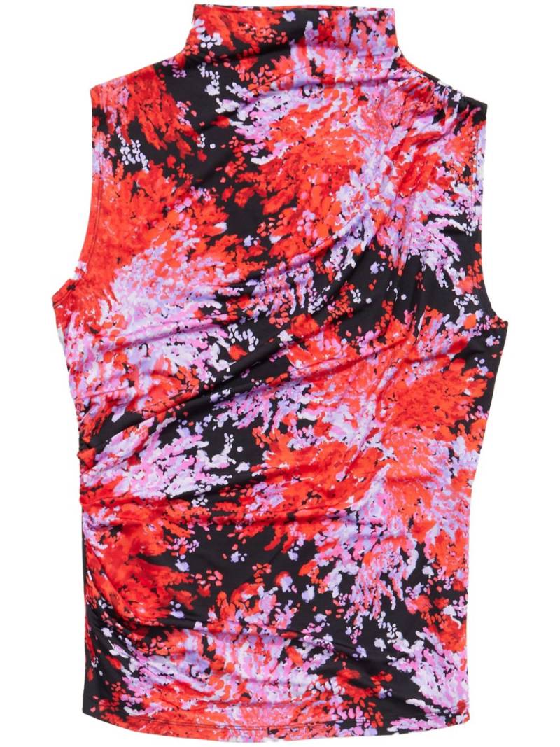 Bimba y Lola abstract-print draped top - Red von Bimba y Lola