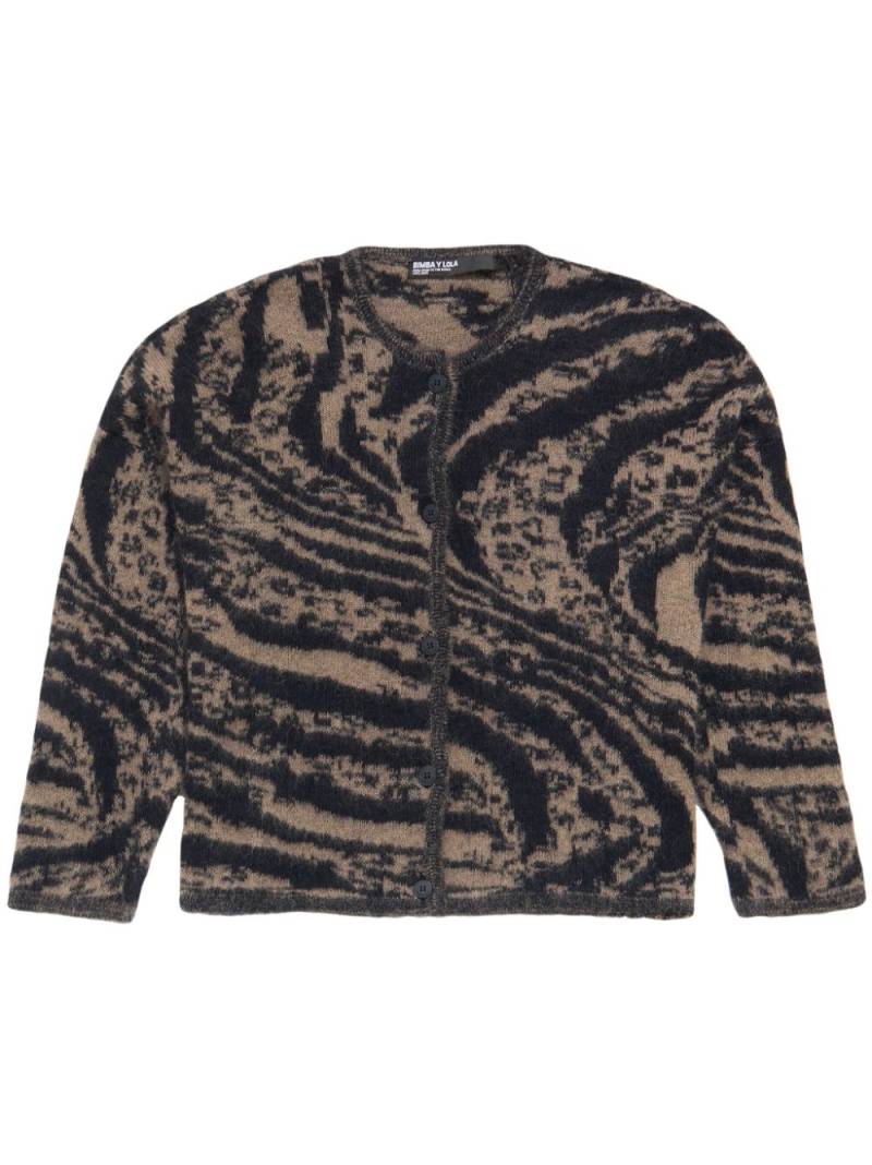 Bimba y Lola animal-pattern cardigan - Brown von Bimba y Lola