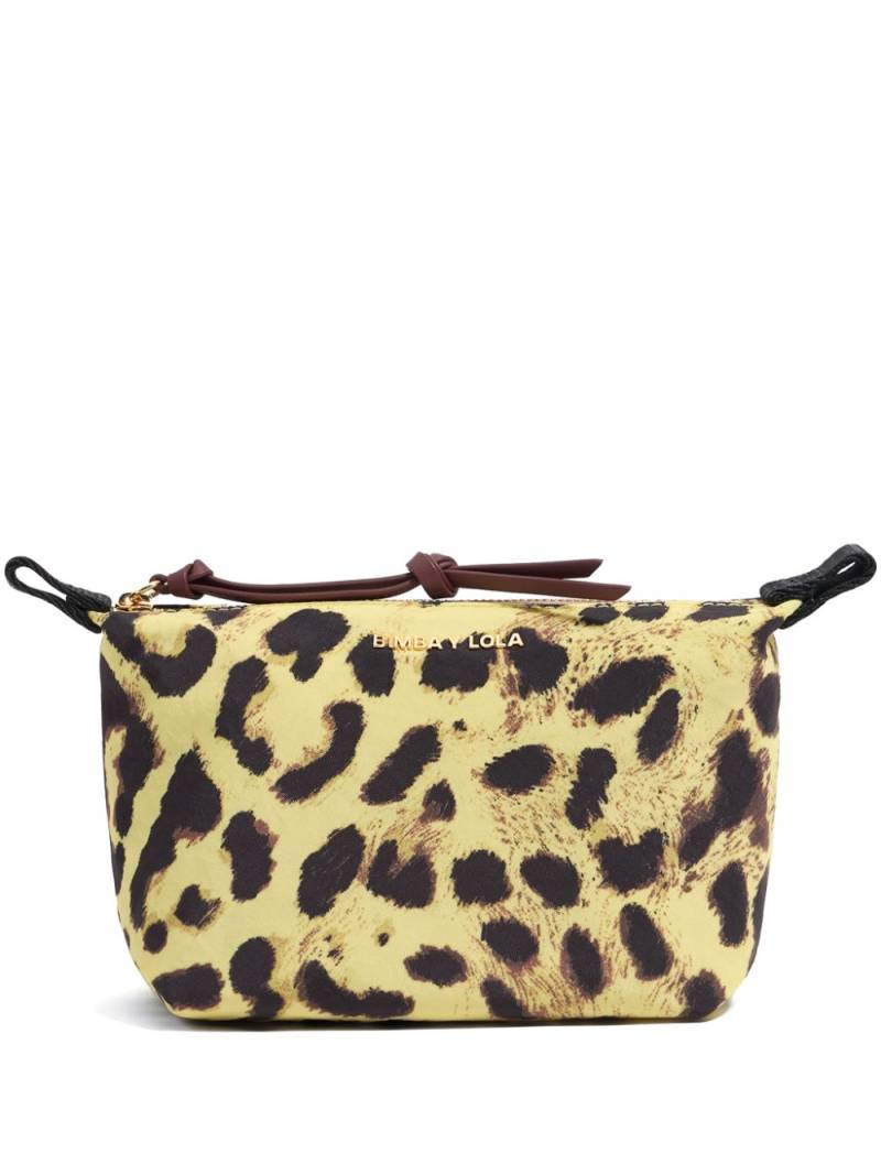 Bimba y Lola animal-print make-up case - Yellow von Bimba y Lola