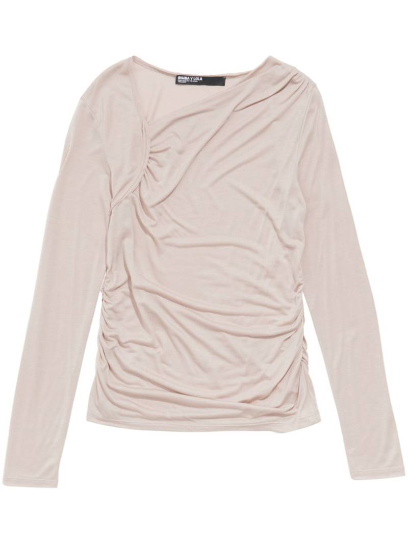 Bimba y Lola asymmetric-neck T-shirt - Neutrals von Bimba y Lola