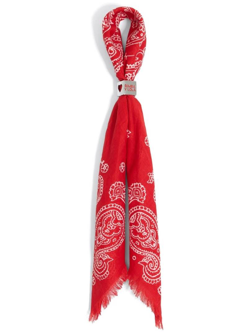 Bimba y Lola bandana-print bag charm - Red von Bimba y Lola