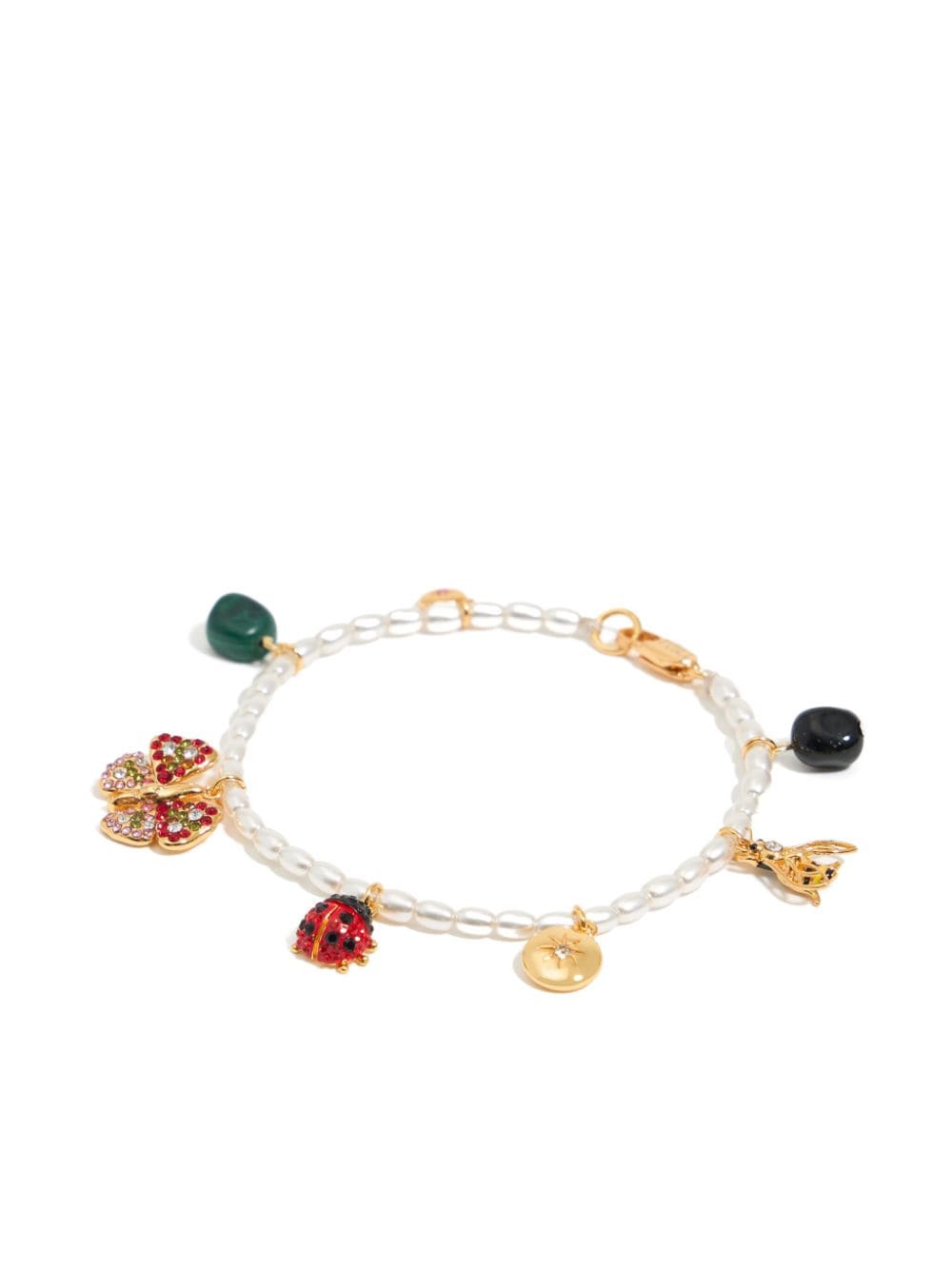 Bimba y Lola butterfly-charm pearl bracelet - Gold von Bimba y Lola