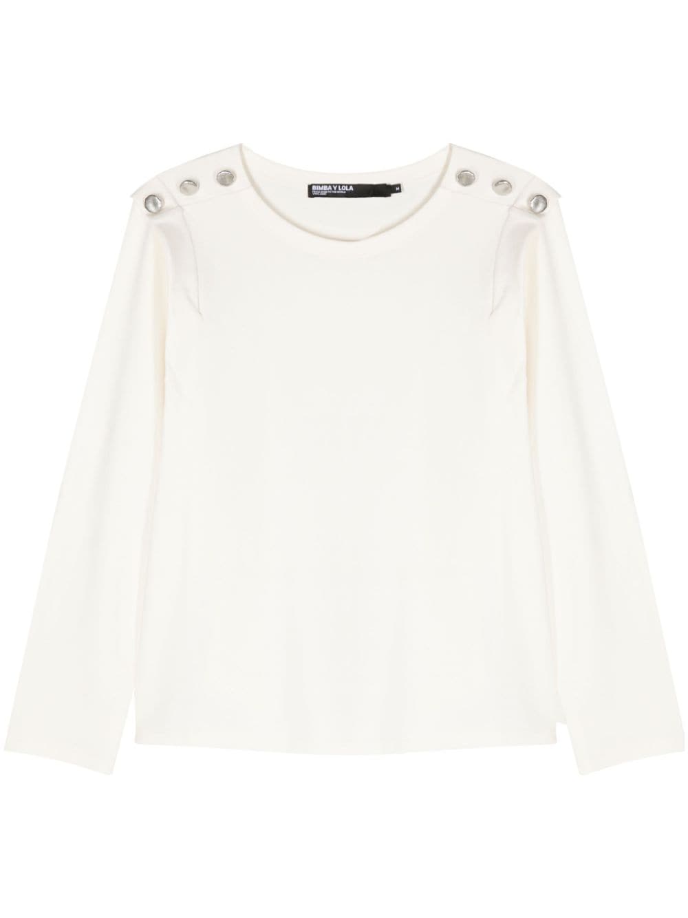 Bimba y Lola button-detail long-sleeve T-shirt - Neutrals von Bimba y Lola