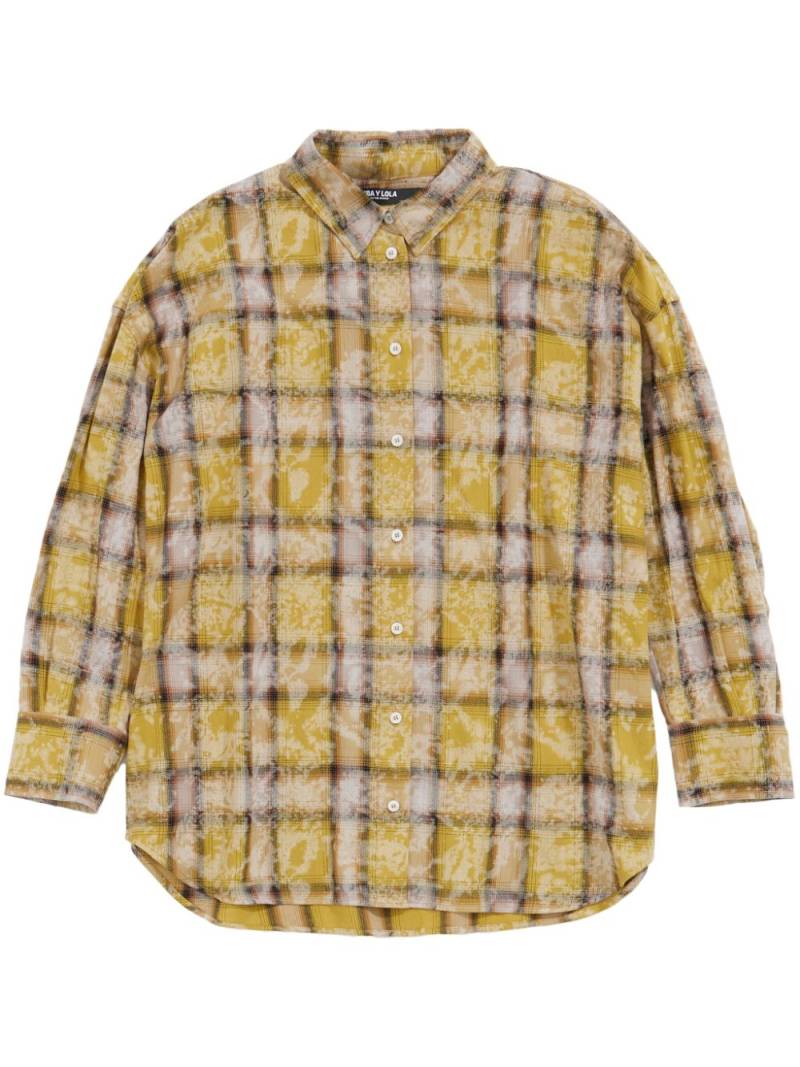 Bimba y Lola check-pattern shirt - Yellow von Bimba y Lola