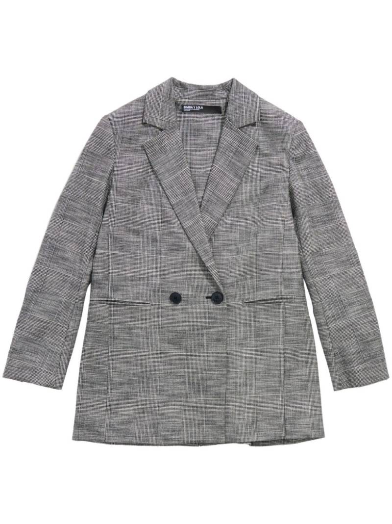 Bimba y Lola check-print tailored blazer - Black von Bimba y Lola