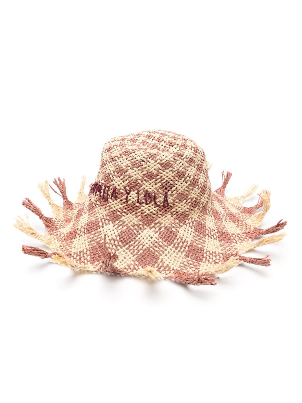 Bimba y Lola checked interwoven sun hat - Pink von Bimba y Lola