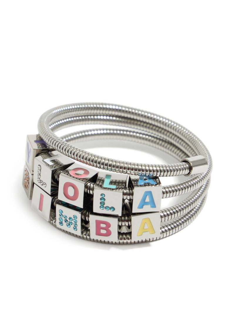 Bimba y Lola coil-chain logo bracelet - Silver von Bimba y Lola