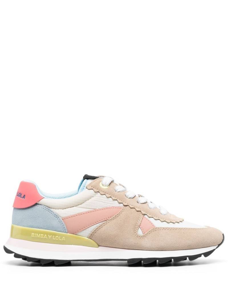 Bimba y Lola colour-block logo-plaque sneakers - Neutrals von Bimba y Lola