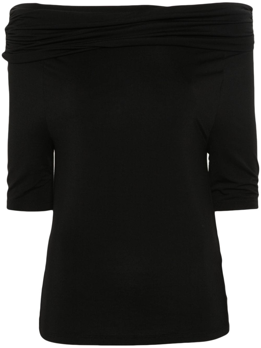 Bimba y Lola cowl-neck draped T-shirt - Black von Bimba y Lola