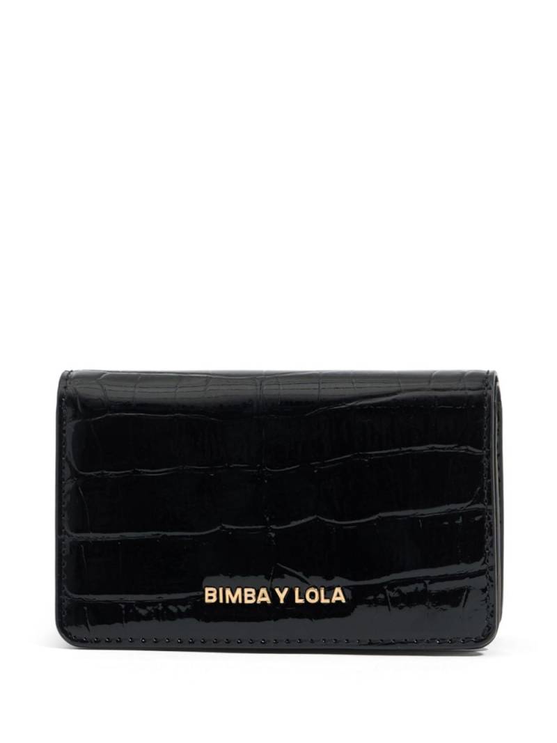 Bimba y Lola crocodile-embossed purse - Black von Bimba y Lola