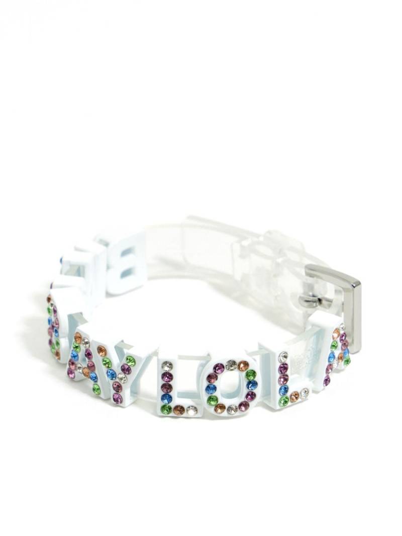 Bimba y Lola crystal-embellished bracelet - White von Bimba y Lola