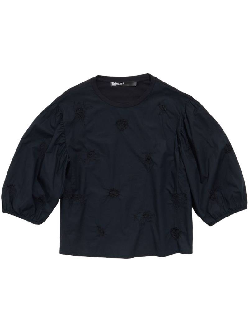 Bimba y Lola embroidered blouse - Black von Bimba y Lola